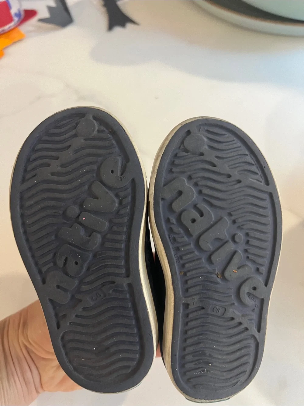 Native Kids Slip-On Water Shoes in White and Navy